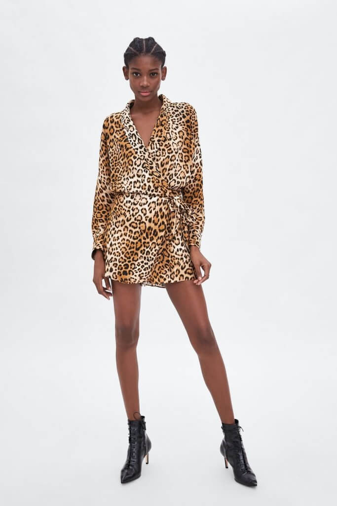 Mono de animal print de Zara