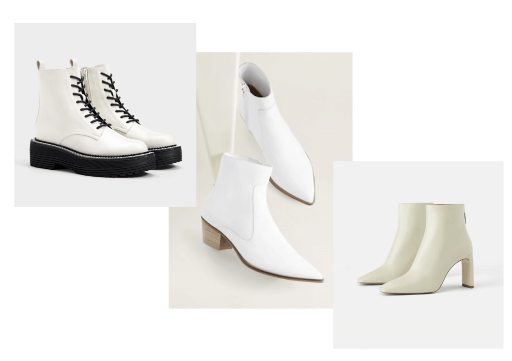 Shopping botines blancos.