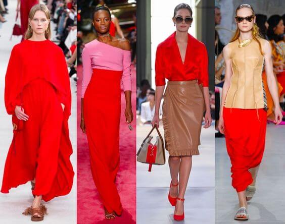 Atuendos en Rojo Fiesta.