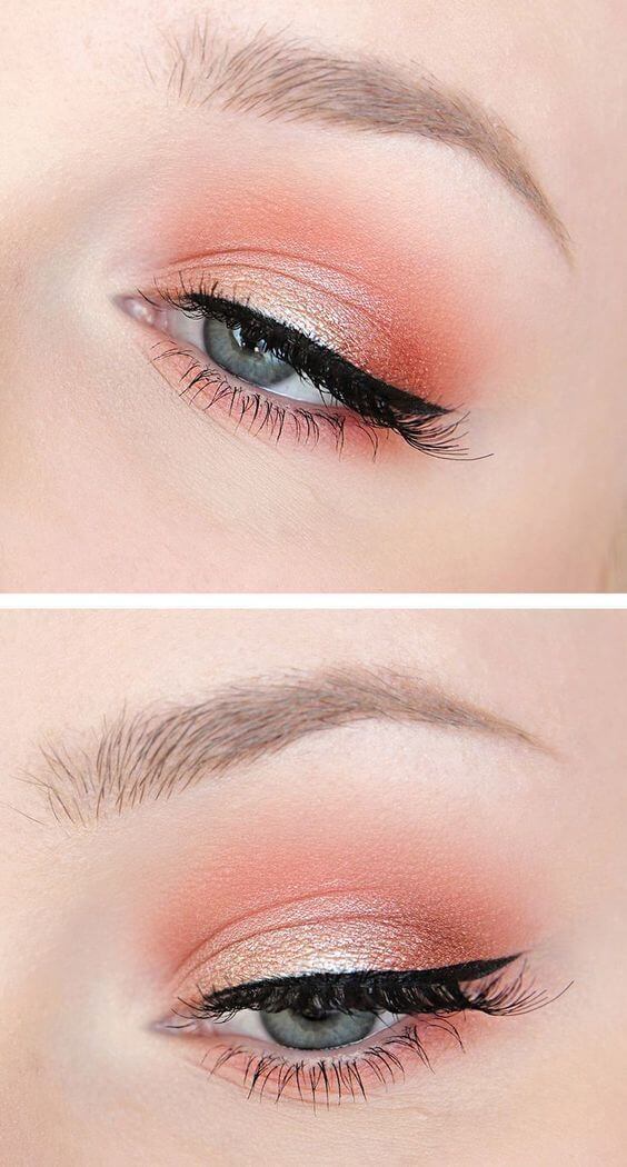 Maquillaje en color Living Coral.
