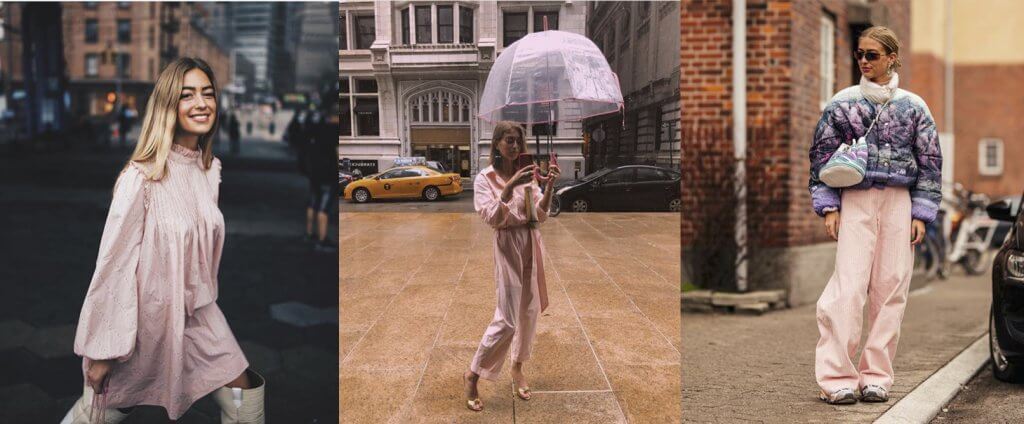 Emili Sindlev outfits color rosa