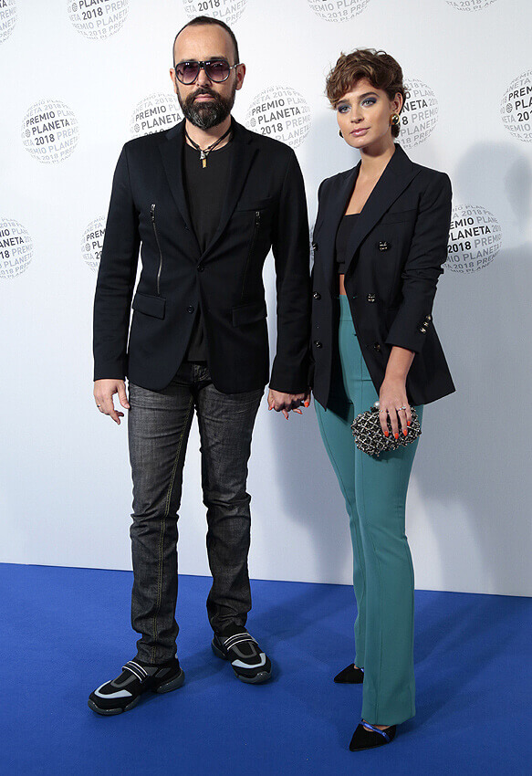 Laura Escanes con Risto Mejide en los Premios Planeta