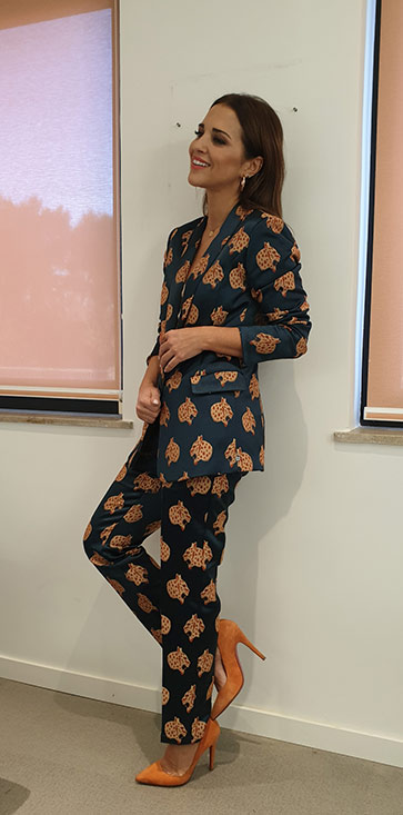 Paula Echevarría con look de estampado animal.