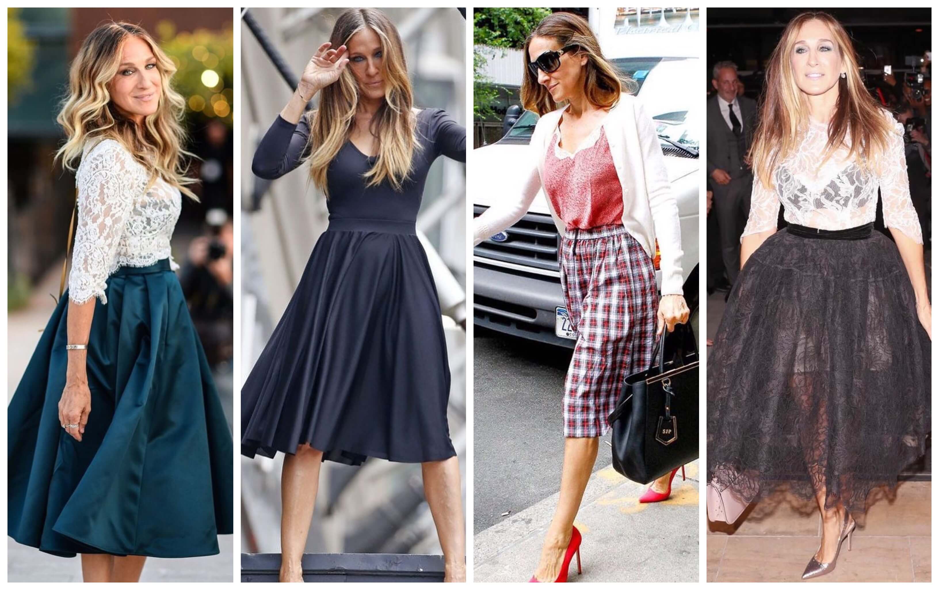 Sarah Jessica Parker con faldas midi.