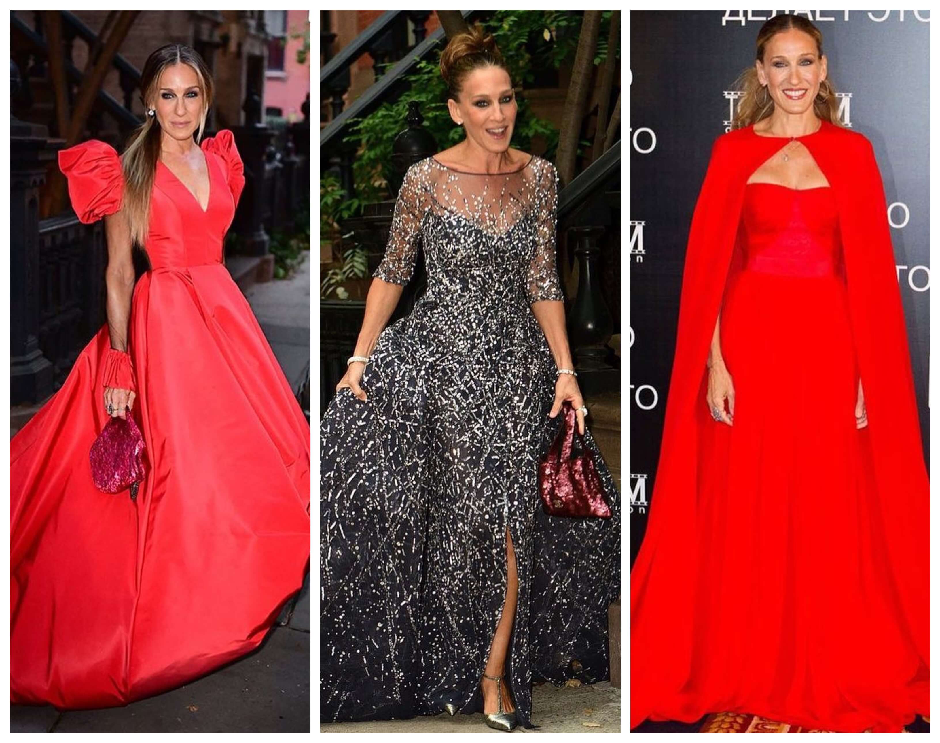 A la actriz le lucen los vestidos de gala con mucho volumen.