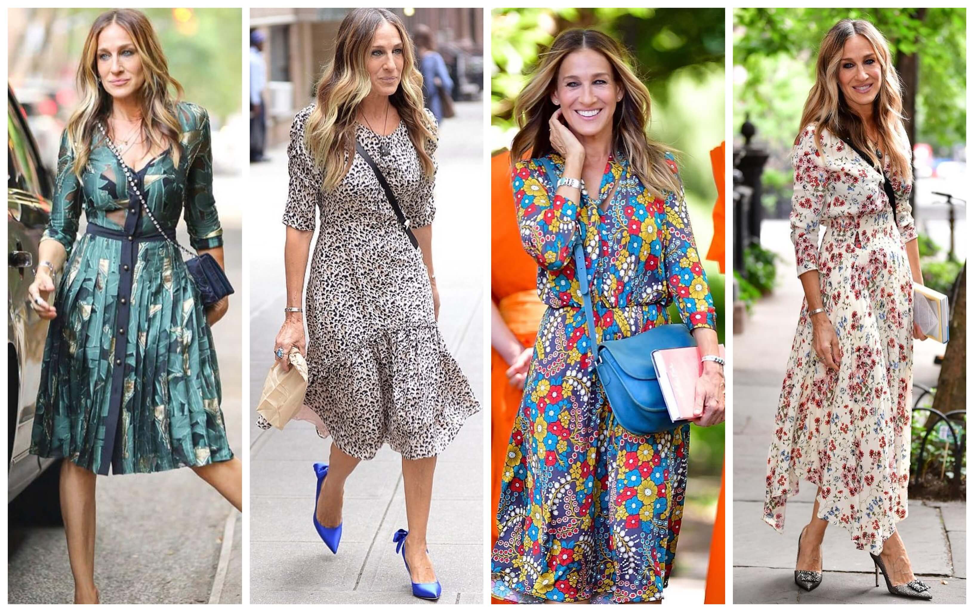 Sarah Jessica Parker con vestidos midi