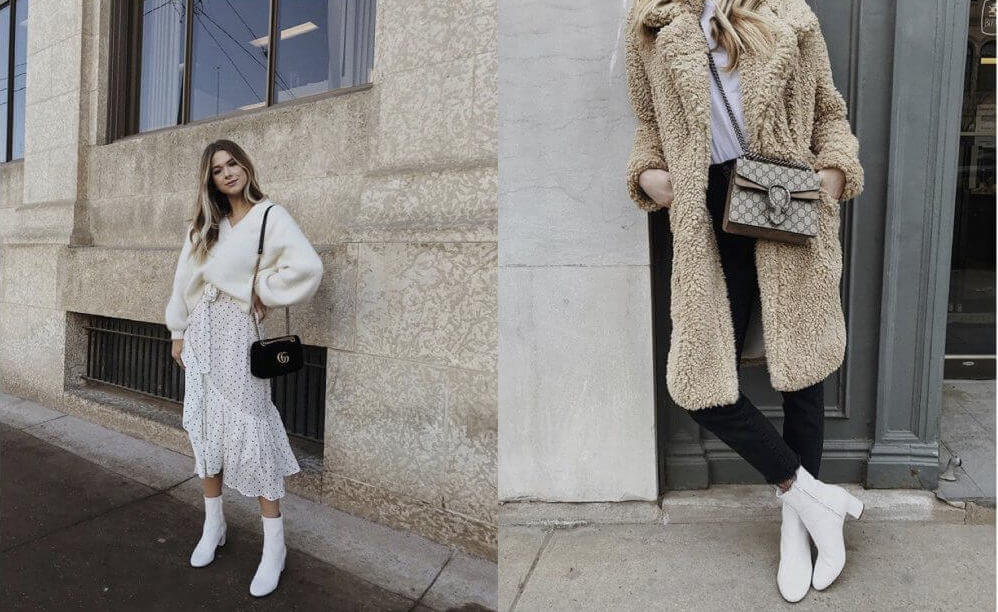 Sophie Sucan look con botas blancas