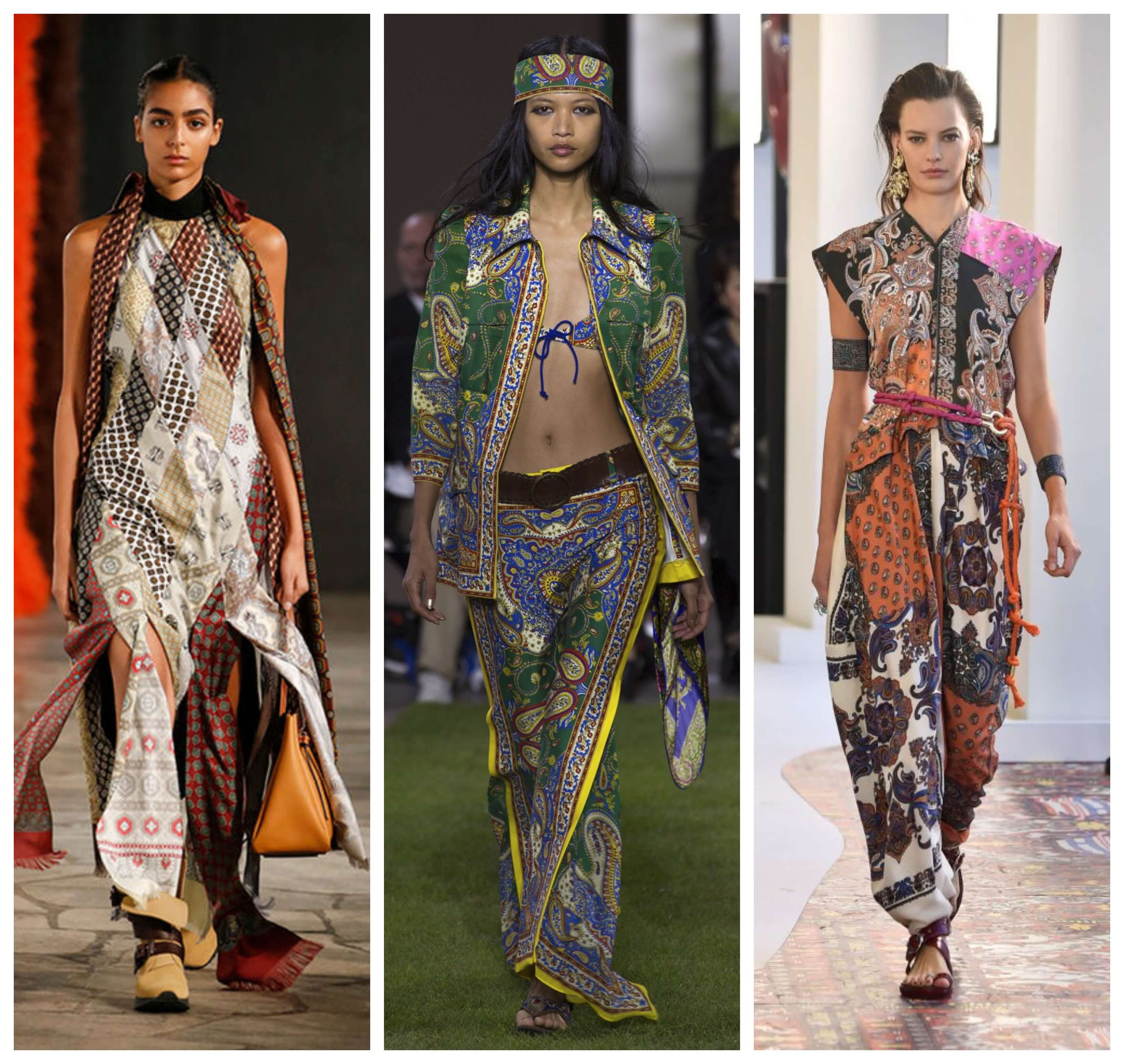 Estampados tipo ''scarf print'' en el 2019.