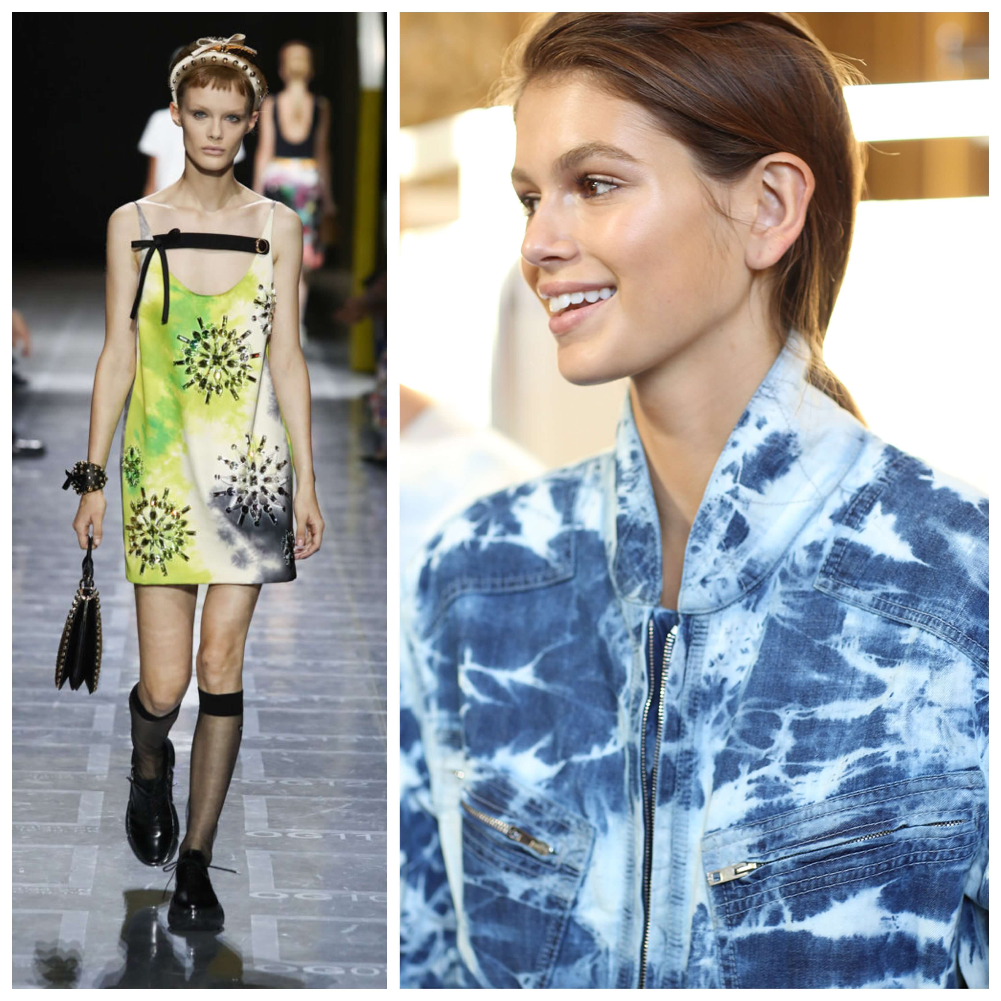 Estampado tipo tie dye de moda en el 2019.