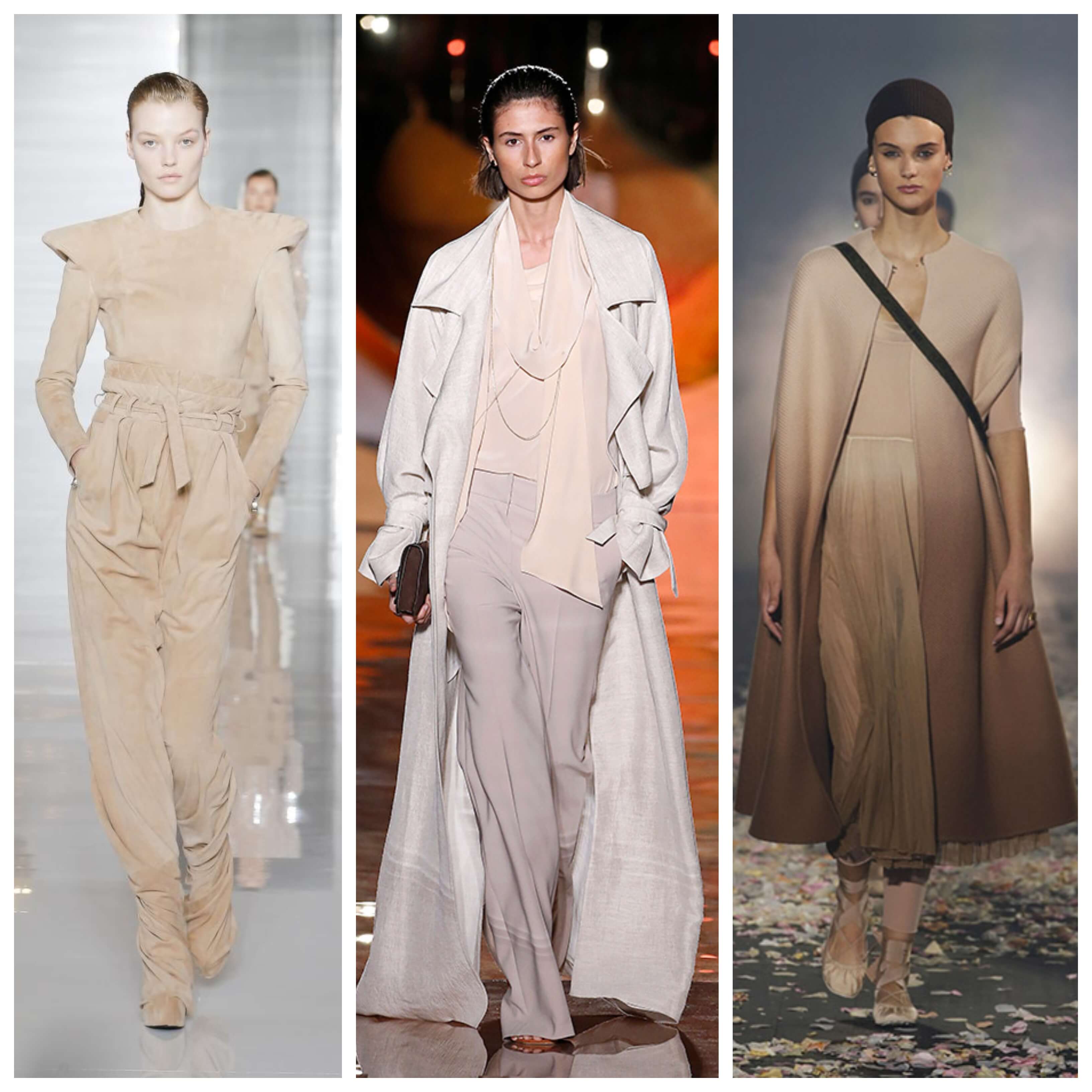 Tonos neutros y nudes.