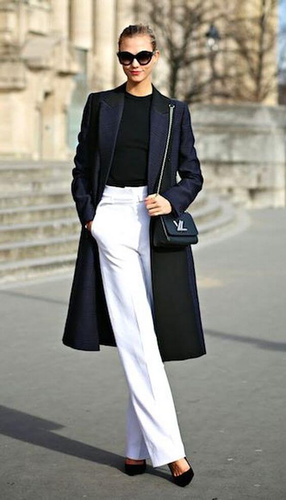 Look en blanco y negro.