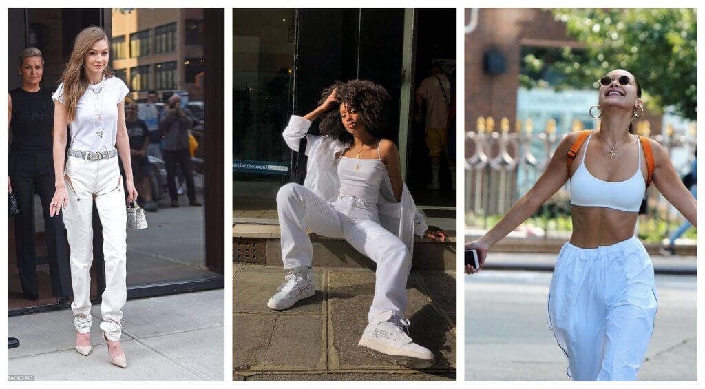 Pantalón blanco y blusa blanca: 9 inspiraciones