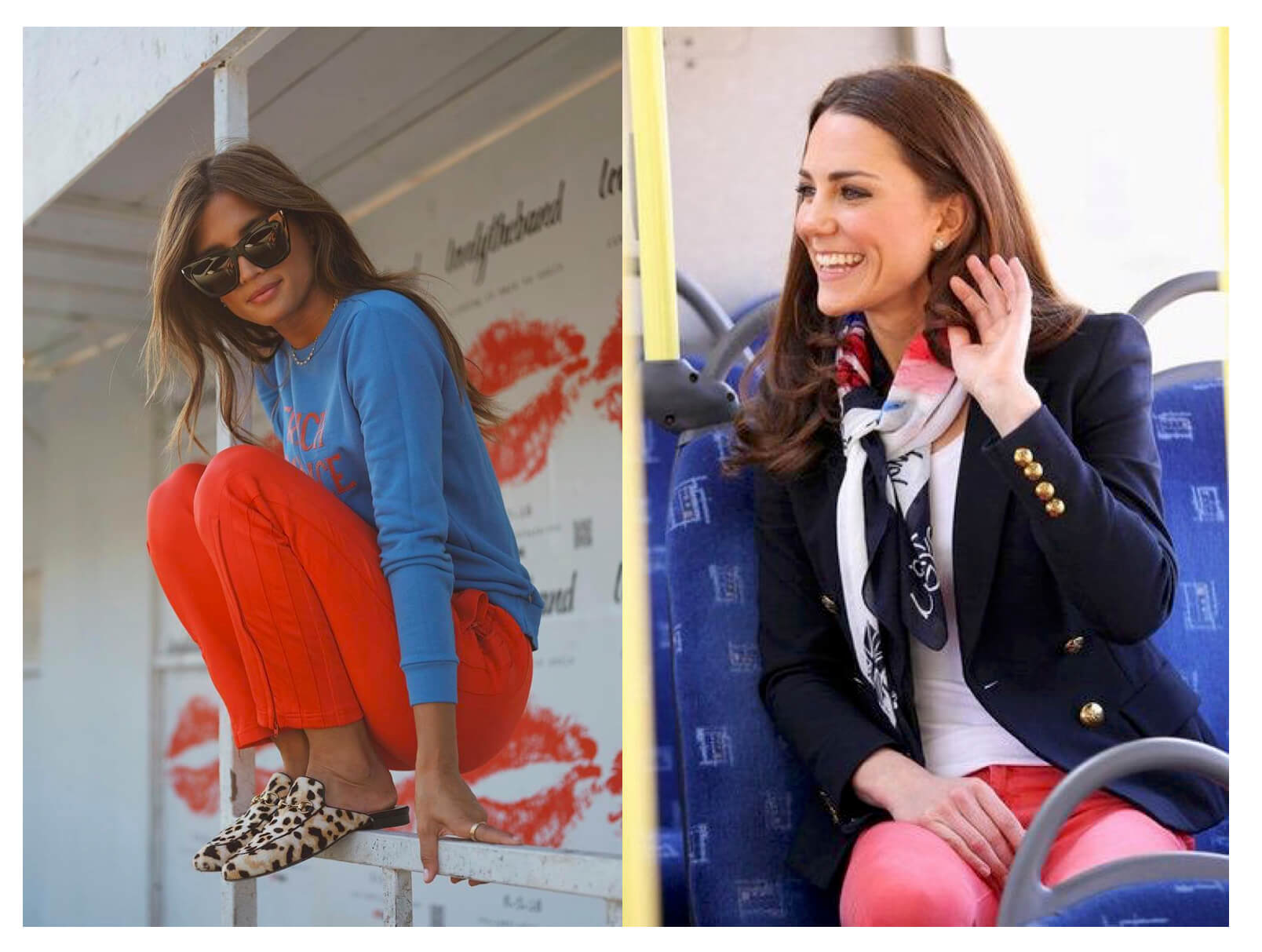 Combinar rojo con azul