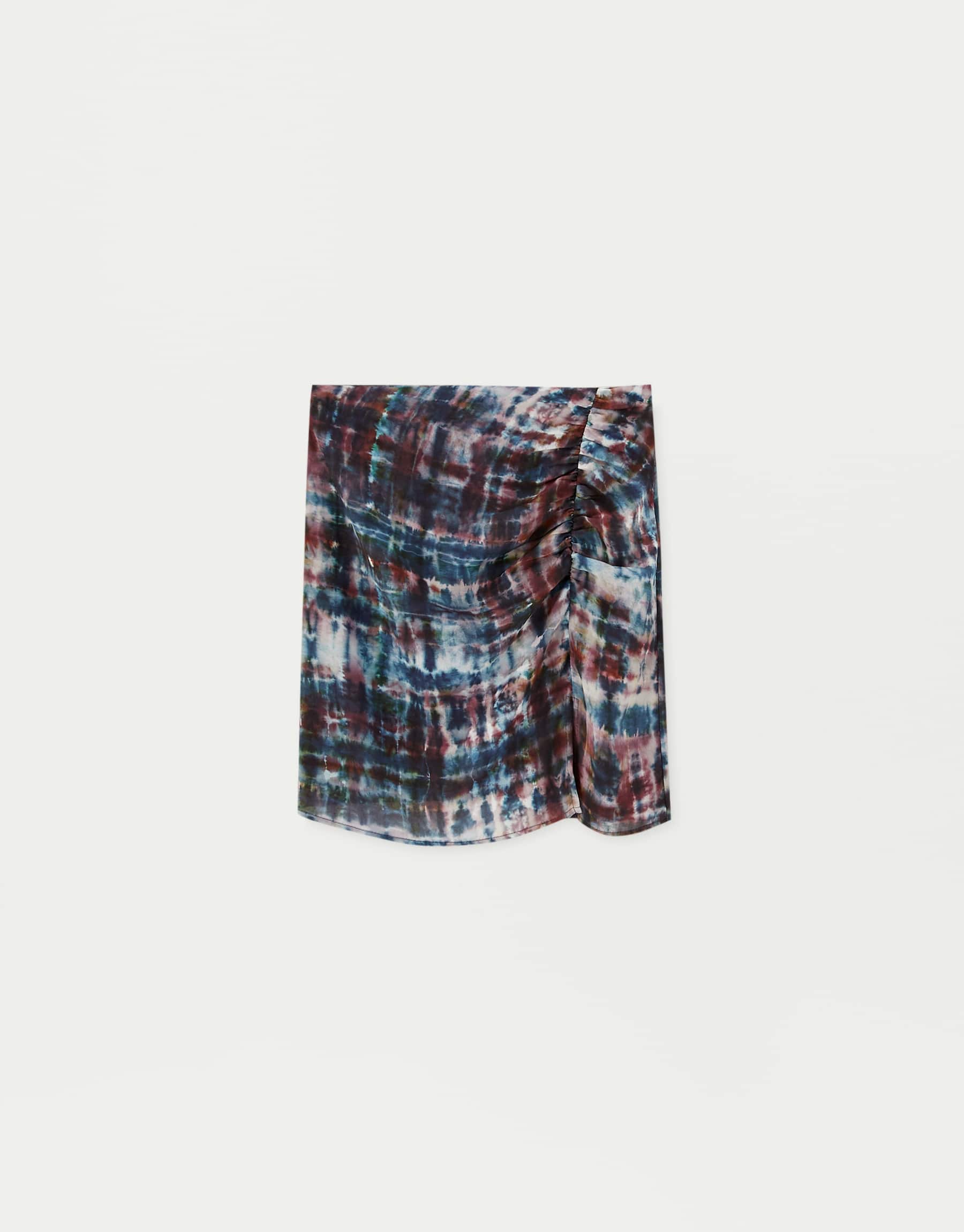 Falda estampada para el verano en colores oscuros.