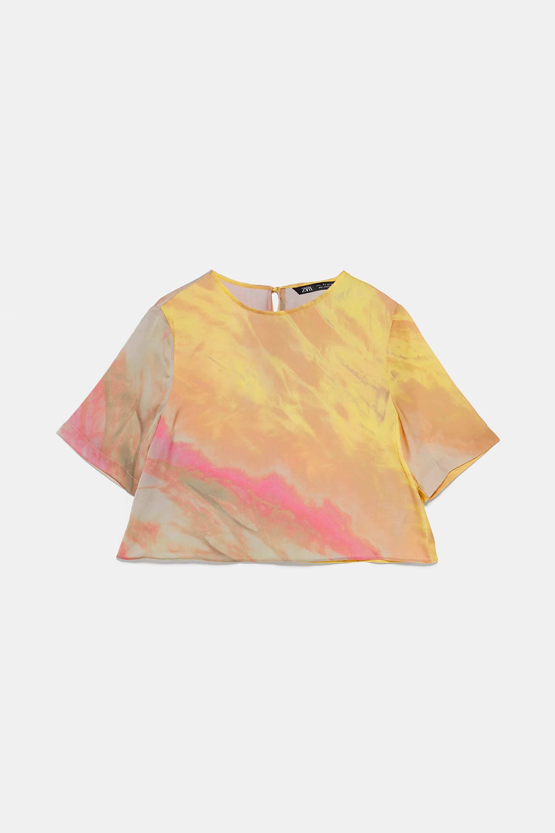 Top de Zara con colores del atardecer.