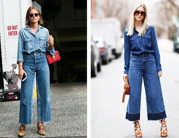 Total looks vaqueros con tacones.