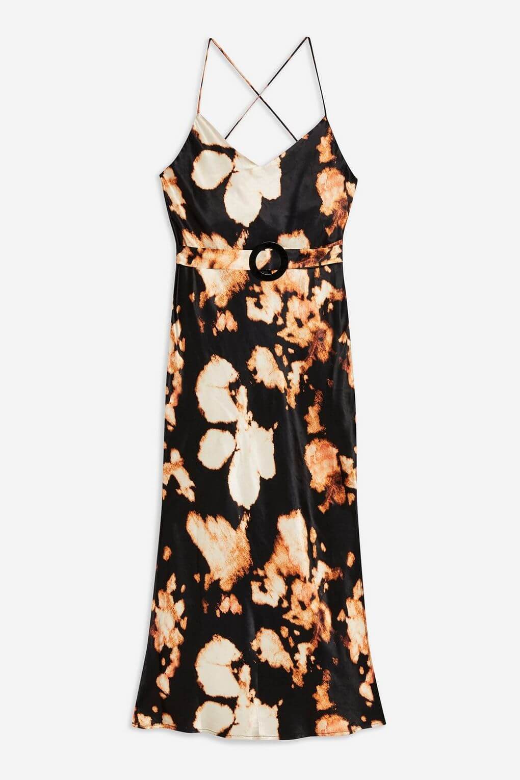 Vestido negro y marrón.