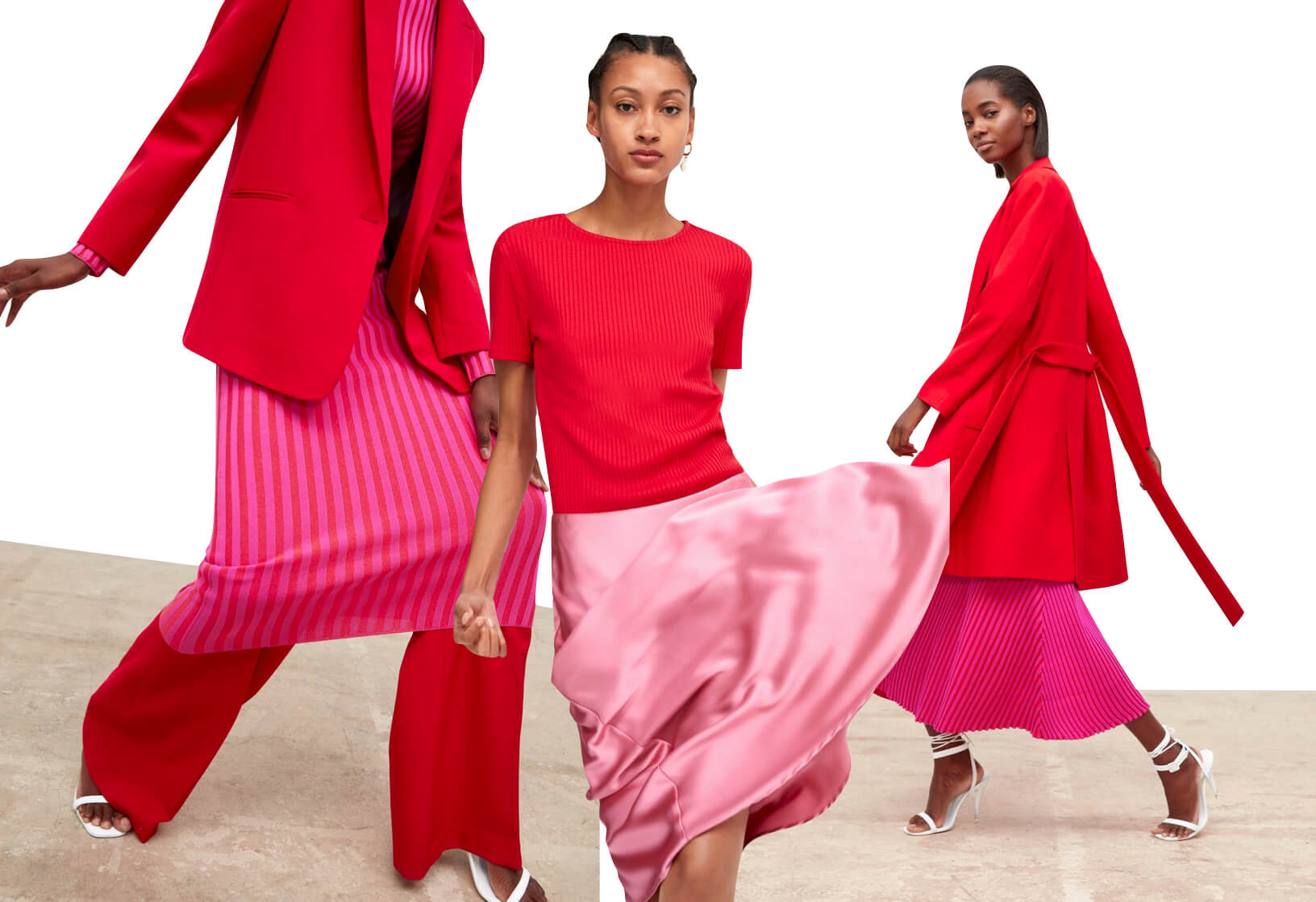 Combinación rosa y rojo - Zara